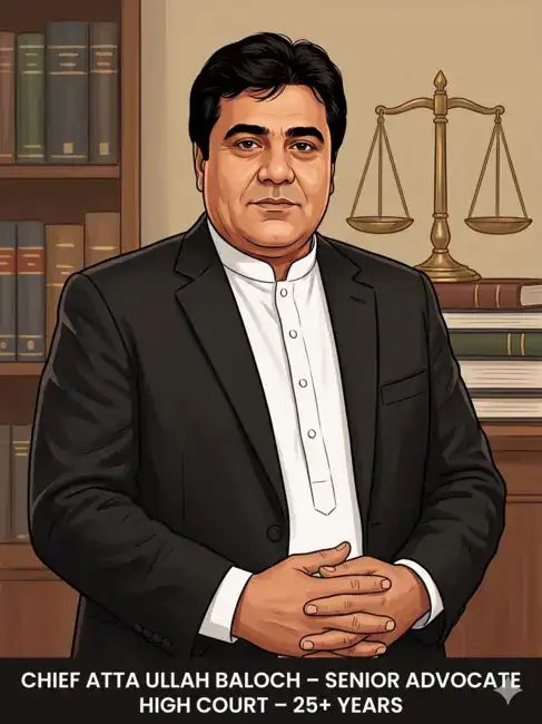 Pakistan law guide – Chief Atta Ullah Baloch Senior Advocate High Court lawyer Balochistan 25 years experience