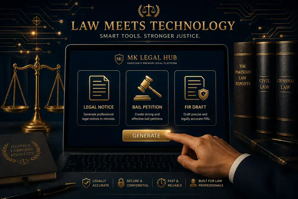 Pakistan law guide – smart legal tools bail petition generator legal notice FIR draft automation